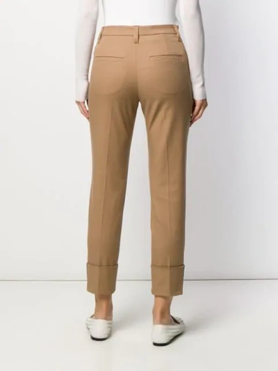 Shop Brunello Cucinelli Straight Trousers In Neutrals