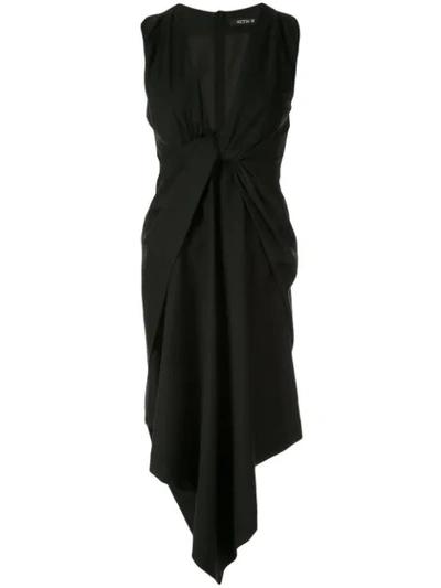 Shop Kitx Ember Twist-detailed Dress In Black