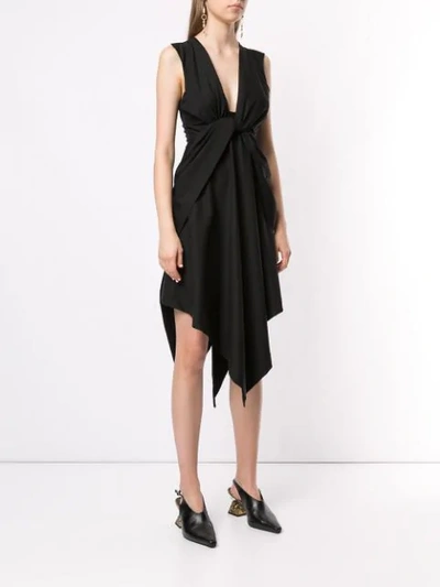 Shop Kitx Ember Twist-detailed Dress In Black