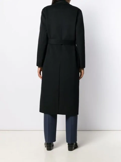 Shop Joseph Double Breasted Coat In Black