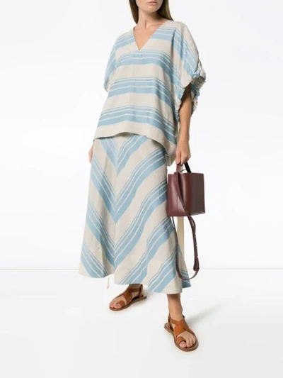 Shop Lee Mathews Tilda A-line Skirt In Blue
