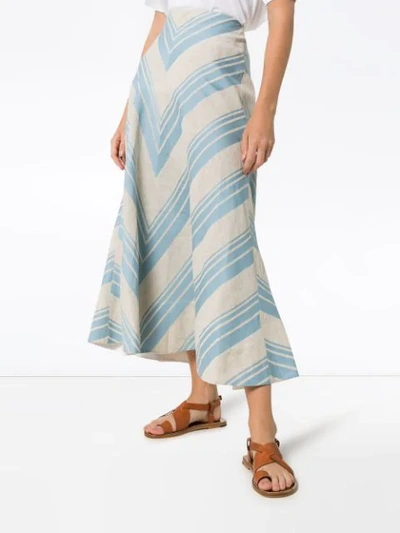 Shop Lee Mathews Tilda A-line Skirt In Blue