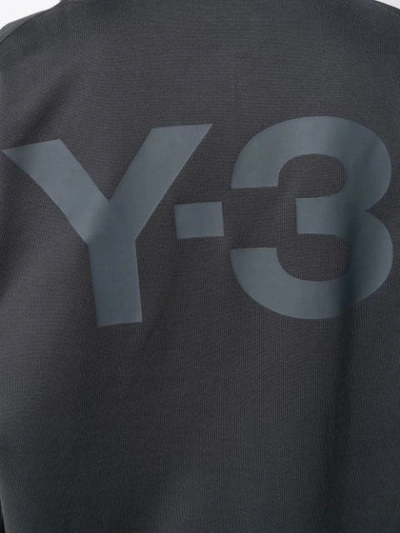 Shop Y-3 Zipped Hoodie In Grey