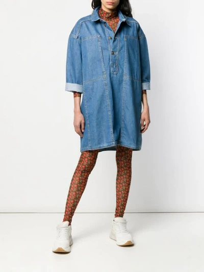 Shop Henrik Vibskov Denim Shirt Dress In Blue