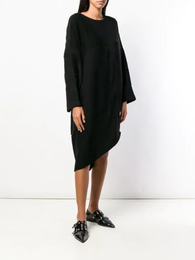 Shop Yohji Yamamoto Kleid Mit Lockerem Schnitt In Black