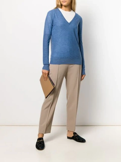 Shop Joseph V-neck Jumper In Blue