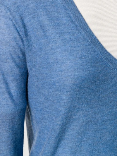 Shop Joseph V-neck Jumper In Blue