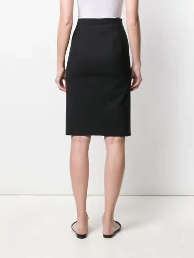 Shop Theory Fitted Midi Pencil Skirt In Black