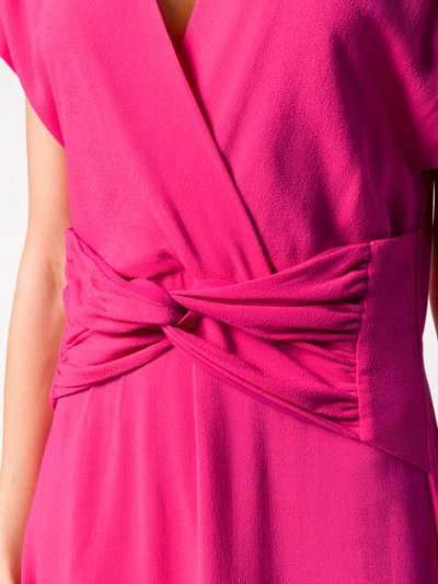 Shop Pinko Knot Detail Dress In Pink
