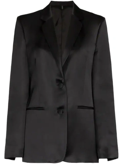 Shop Helmut Lang Tuxedo Single-breasted Jacket In Black