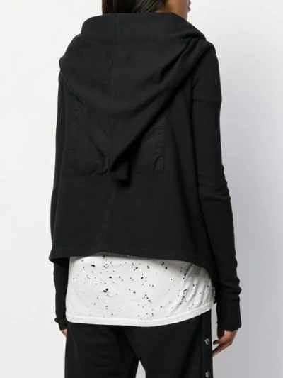 Shop Rick Owens Drkshdw Wrap Style Hoodie Jacket In Black