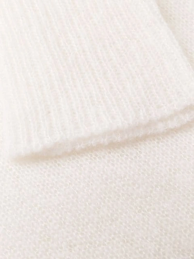 Shop Andrea Ya'aqov Ribbed Neck Sweater In White
