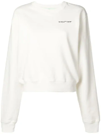 Shop Off-white Printed Sweatshirt - Neutrals