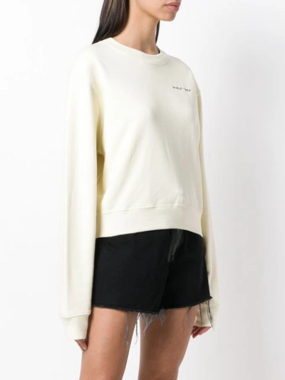 Shop Off-white Printed Sweatshirt - Neutrals