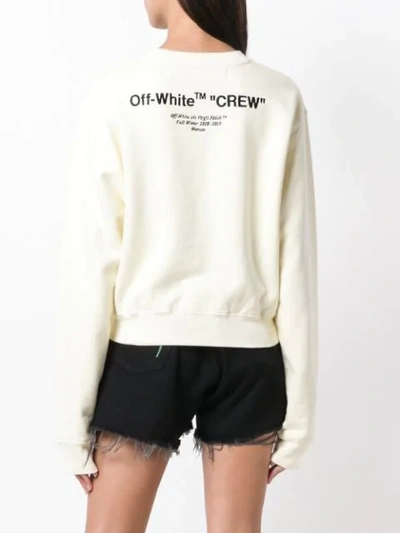 Shop Off-white Printed Sweatshirt - Neutrals