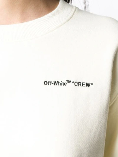 Shop Off-white Printed Sweatshirt - Neutrals