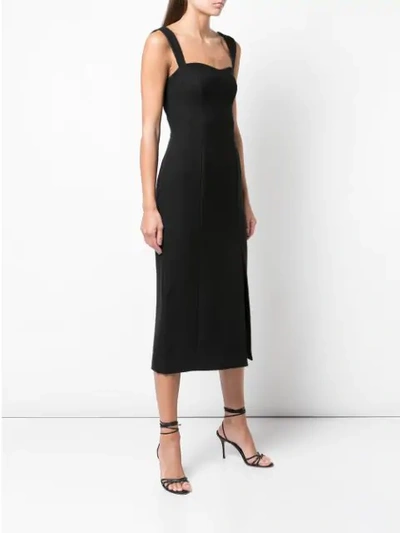 Shop Adam Lippes Side Slit Dress In Black