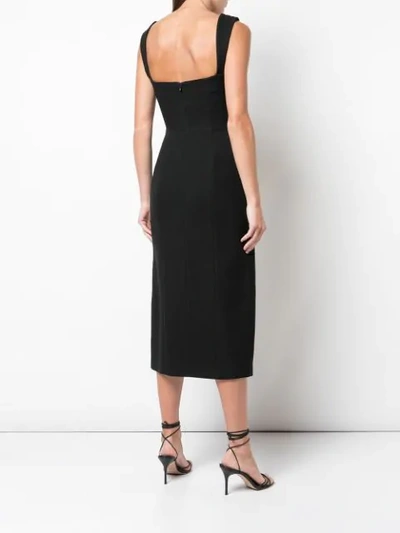 Shop Adam Lippes Side Slit Dress In Black