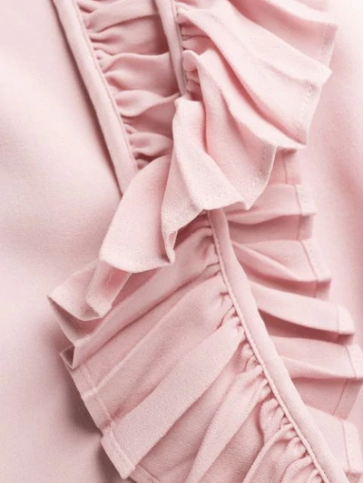 Shop Valentino Ruffle Front Blouse In Pink