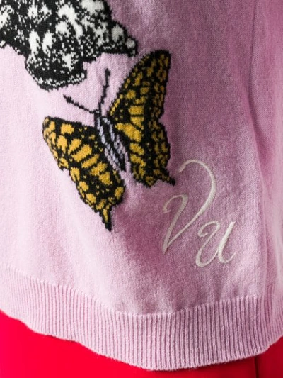 Shop Valentino Jacquard Knitted Jumper In Pink