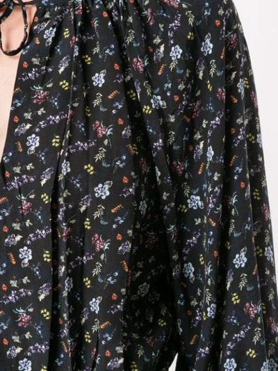 Shop Zadig & Voltaire Short Floral Print Dress In Black ,multicolour