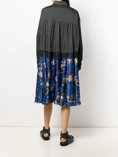 Shop Faith Connexion Contrast Skirt Shirt Dress In Blue