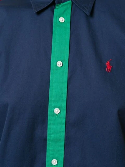 Shop Polo Ralph Lauren Shirt Dress In Blue