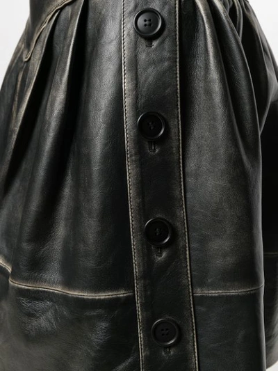 Shop Miu Miu Lambskin Skirt - Black