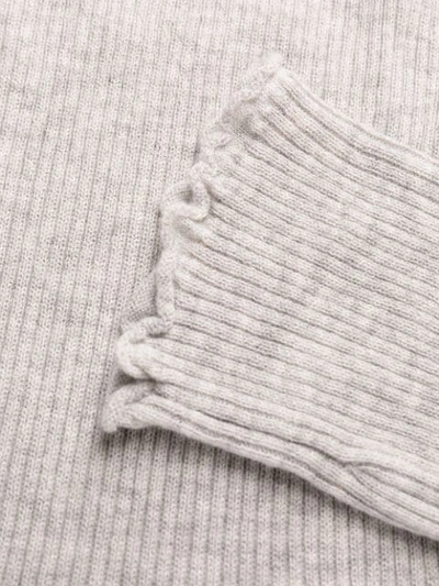 Shop Vince Ribbed Knit Sweater In Grey