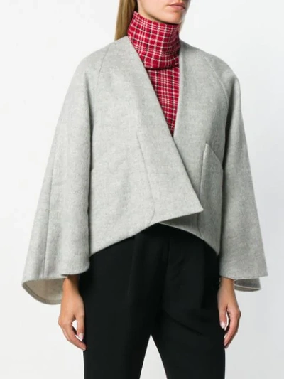 Shop Enföld Cropped Wrap Jacket - Grey