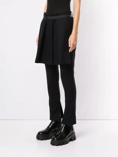 Shop Sacai Apron Front Trousers In Black
