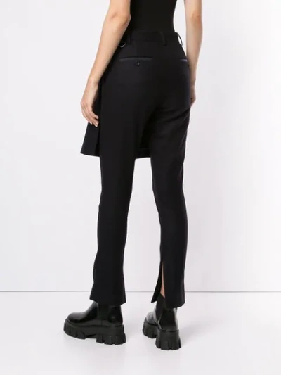 Shop Sacai Apron Front Trousers In Black