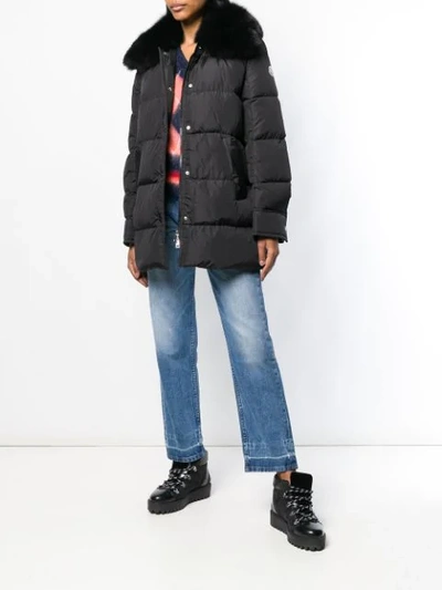 Shop Moncler Mesange Padded Coat In Black