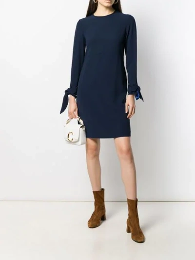 Shop Antonelli Kleid Mit Knoten In Blue