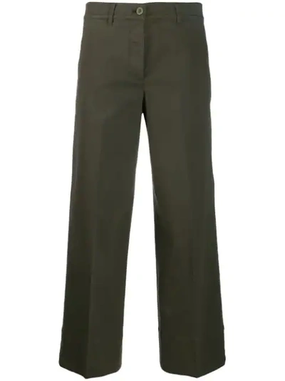 Shop Quelle2 Straight Leg Trousers In Green