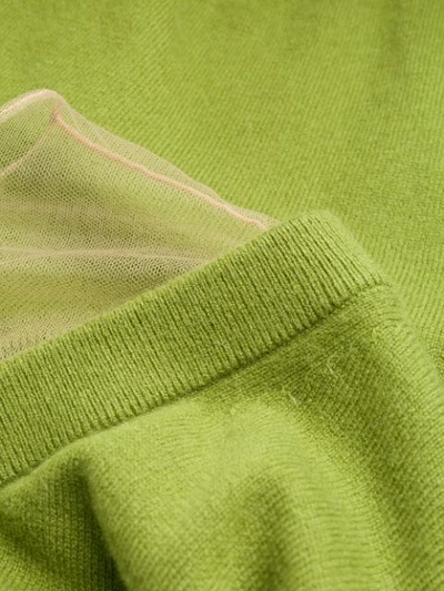 ALEXANDER WANG V领针织毛衣 - 绿色