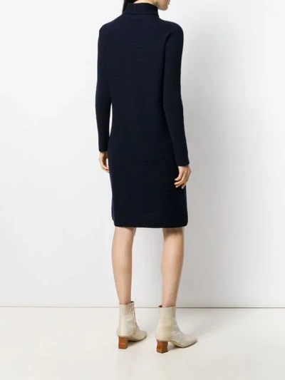 ANTONELLI TURTLENECK KNITTED DRESS - 蓝色