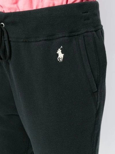 Shop Polo Ralph Lauren Logo Embroidered Sweatpants - Black