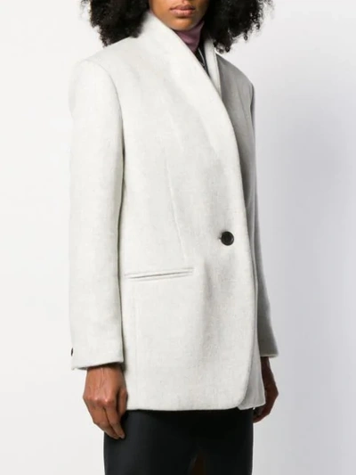 Shop Isabel Marant Felicie Shawl Lapel Jacket In 02ly Light Grey