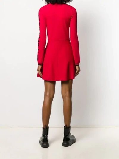 Shop Red Valentino "forget Me Not" Flared Dress In Red