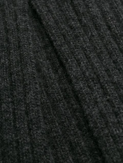 PRINGLE OF SCOTLAND RIBBED KNIT PONCHO-SWEATER - 灰色