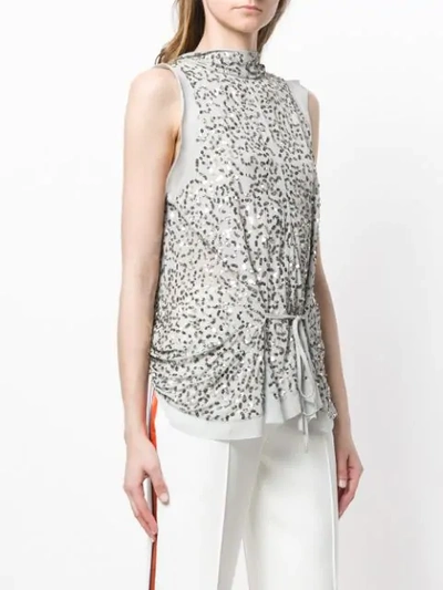 sequinned high neck top