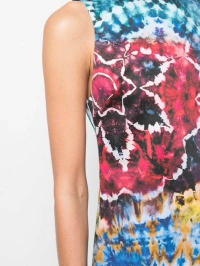 Shop Alice And Olivia Tie-dye Kaleidoscope Dress In Red