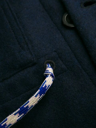 Shop Bellerose Button Cropped Jacket In Blue