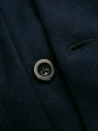 Shop Bellerose Button Cropped Jacket In Blue