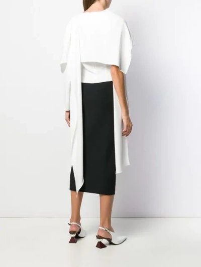 Shop A.w.a.k.e. Draped Roman Blouse In White