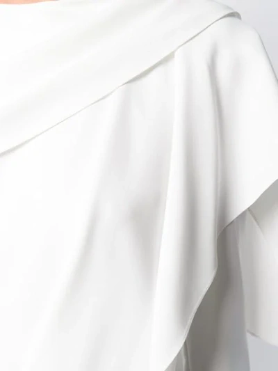 Shop A.w.a.k.e. Draped Roman Blouse In White