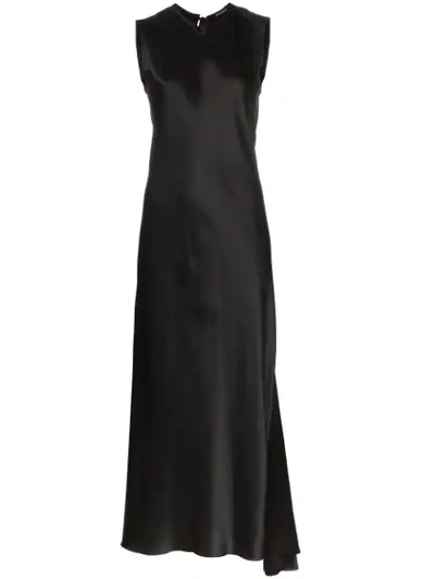 Shop Ann Demeulemeester Magya Asymmetric Midi Dress In Black