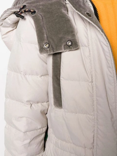 Shop Etro Hooded Padded Jacket In 2 Grey