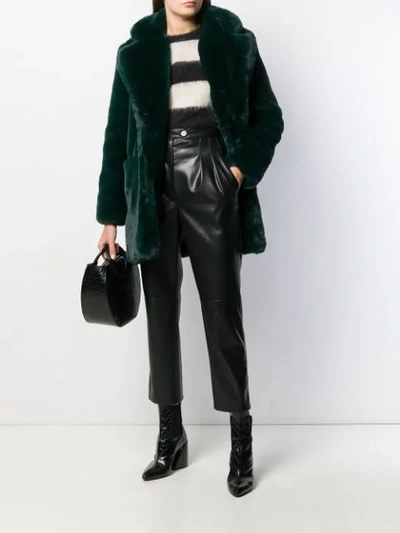 Shop Apparis Sophie Mid-length Coat In Green